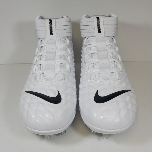 Nike Force Men's 13 Savage Pro 2 Sample White Black Football Cleats Lineman New - Picture 7 of 10